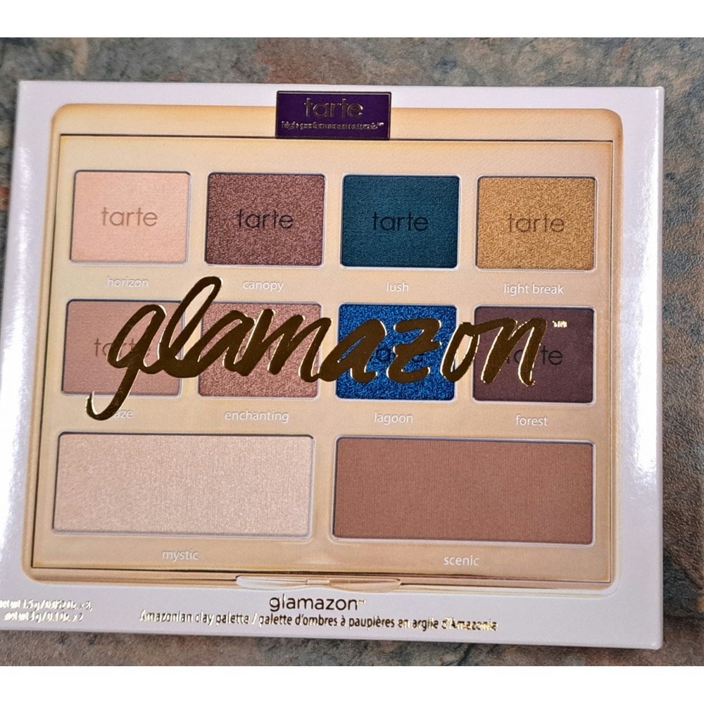 Tarte Glamazon Amazonian Clay Eyeshadow Palette, 10 Shades New in Box